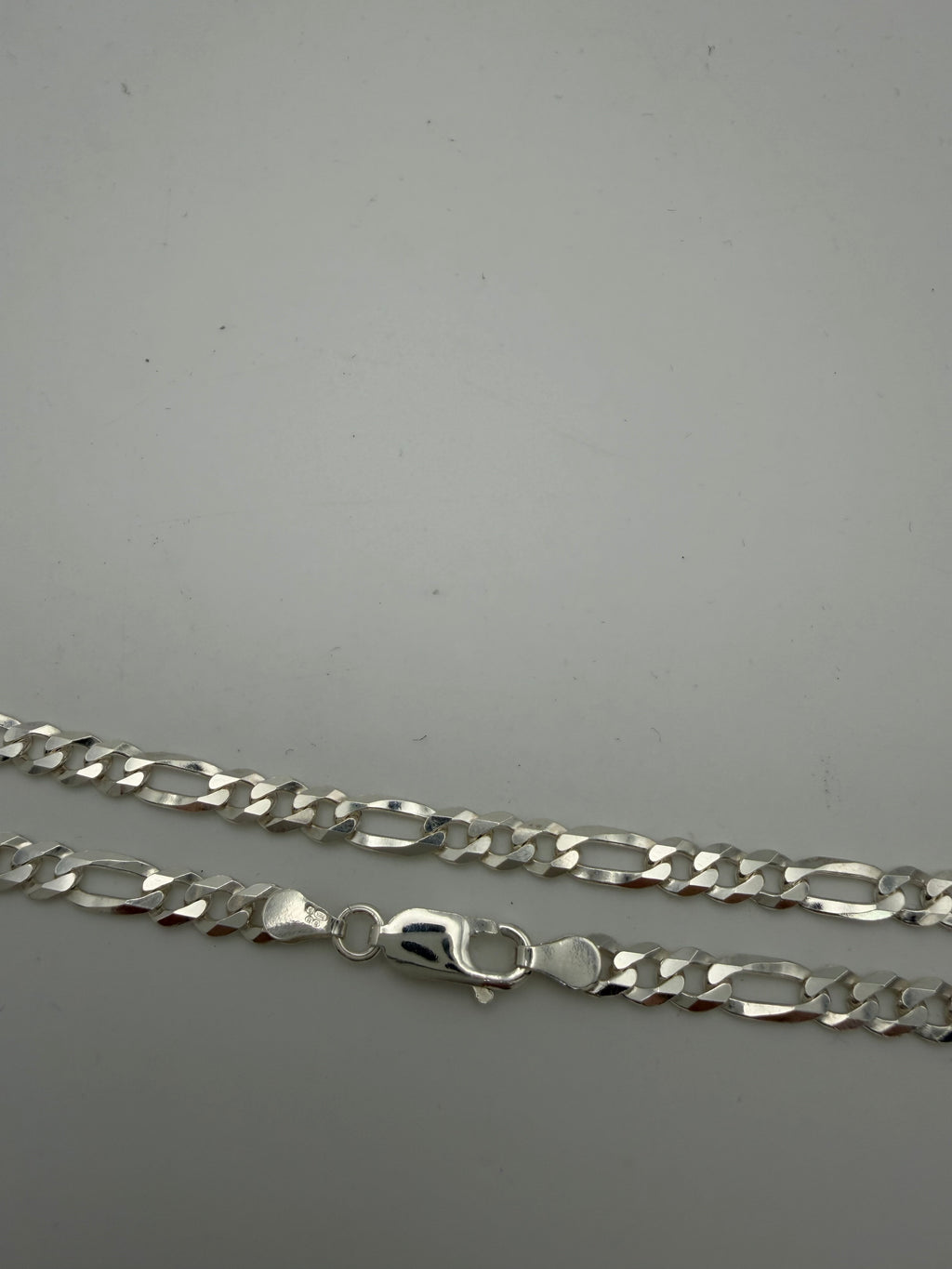 Silver 925 Figaro Chain, 18”, 13.14g, Grade A