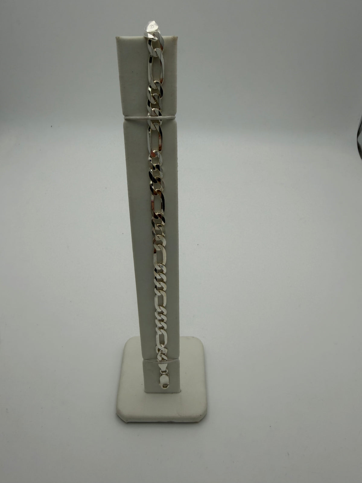 Sterling Silver 925 Figaro Bracelet, 8”, 7.82g, Grade A.