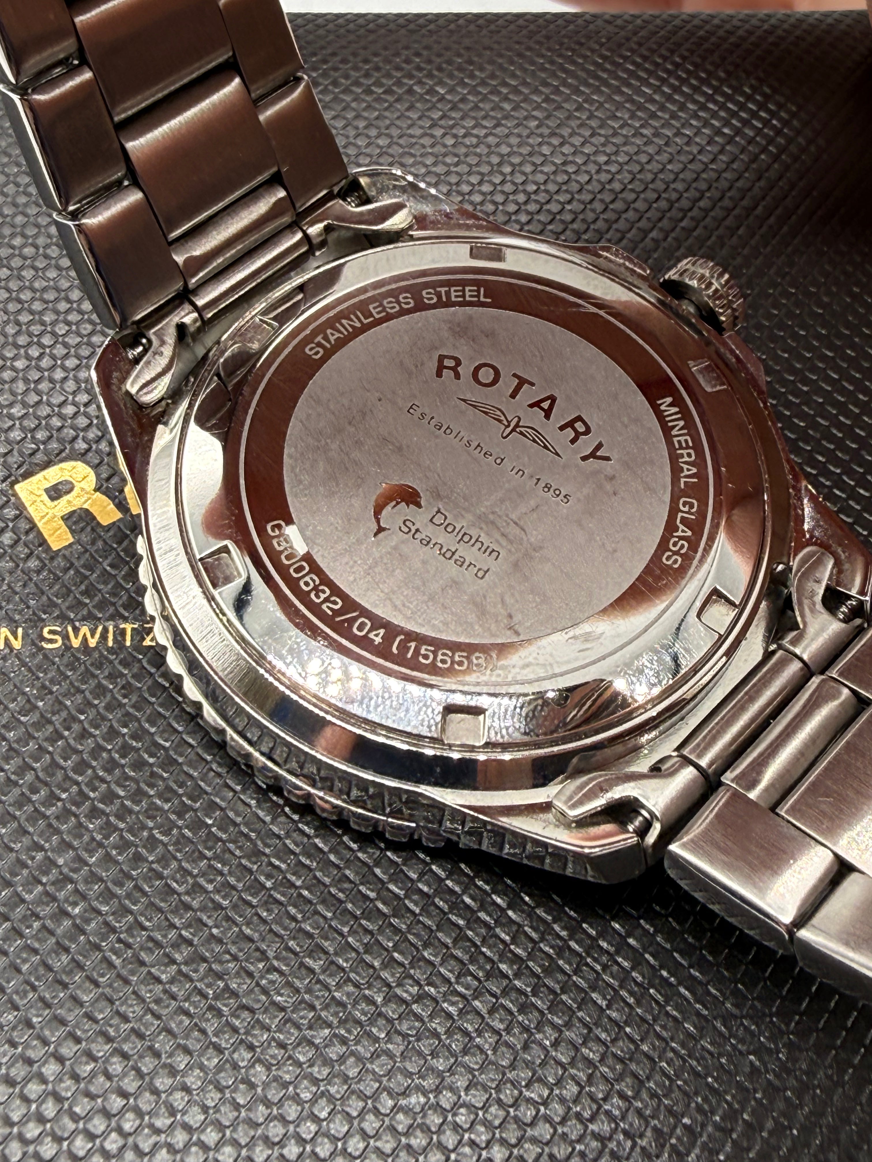 Rotary Quartz Diver Watch GB00632/04 Black, Grade B