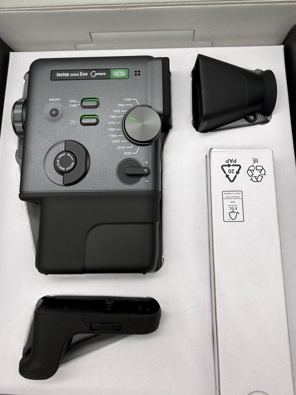 Instax Mini Evo Cinema Hybrid Instant Camera Black, Grade A
