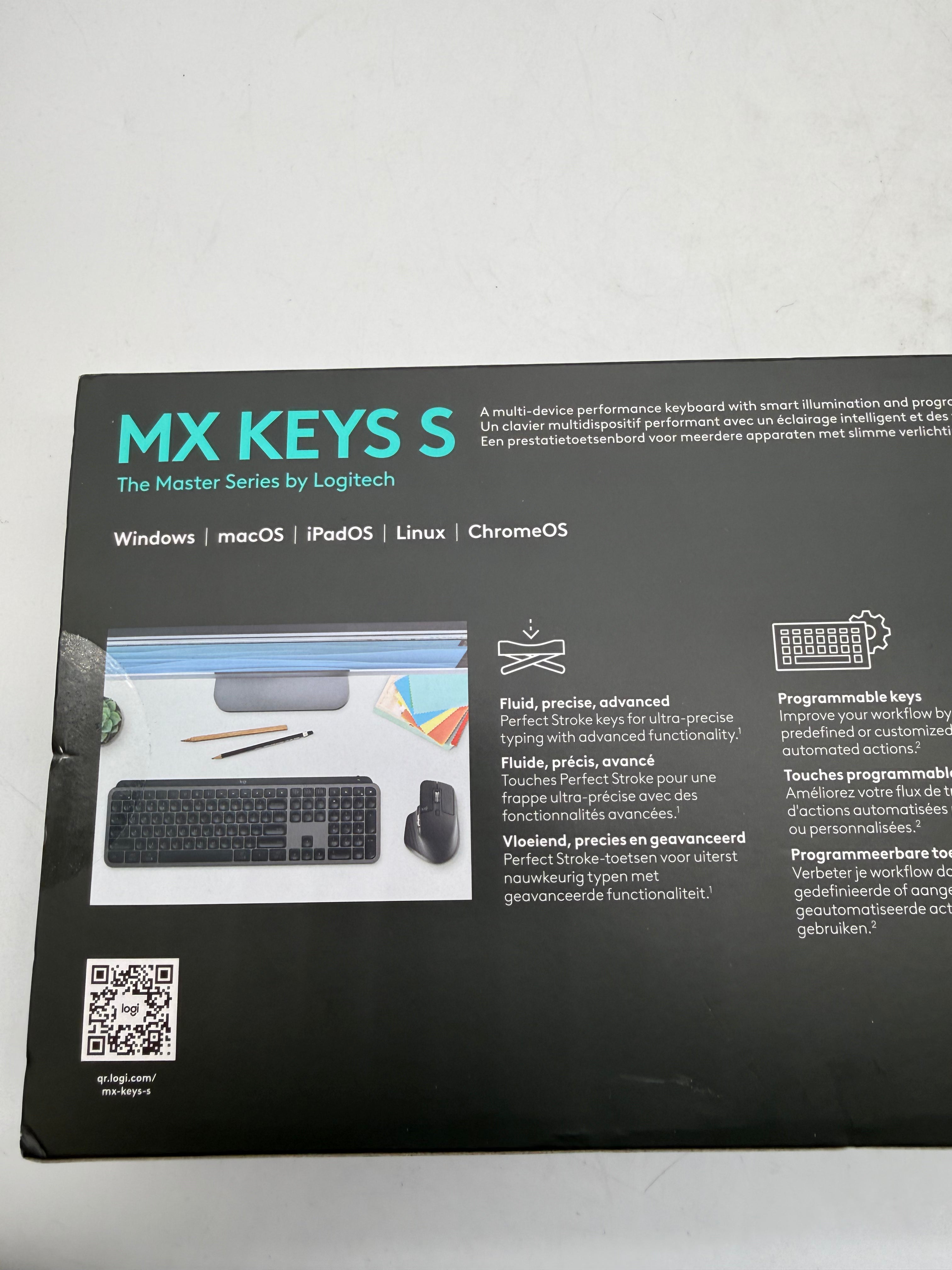 Logitech MX Keys S Keyboard Graphite, Grade A