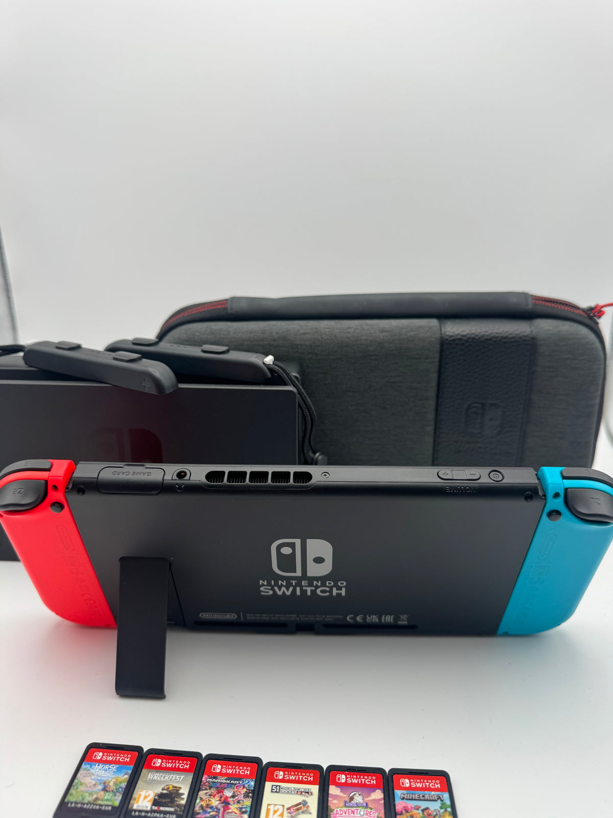 Nintendo Switch Neon 32GB Bundle With 6 Games, Grade B