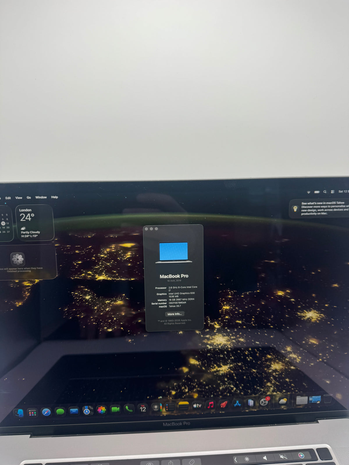 Macbook Pro 16" 2019 16GB 512GB Core i7 Space Grey, Grade C