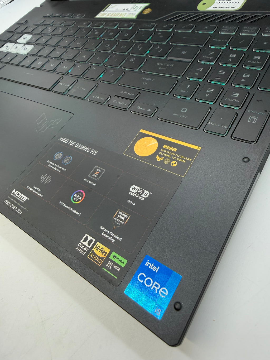 ASUS Tuf Gaming F15 Laptop Silver, Grade B