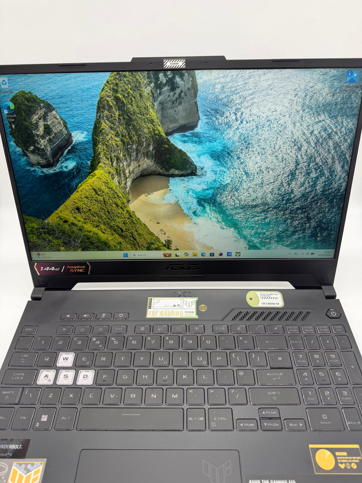 ASUS Tuf Gaming F15 Laptop Silver, Grade B