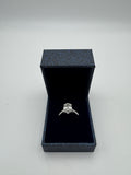Platinum Ladies Ring With Oval Cut Lab Grown Diamond