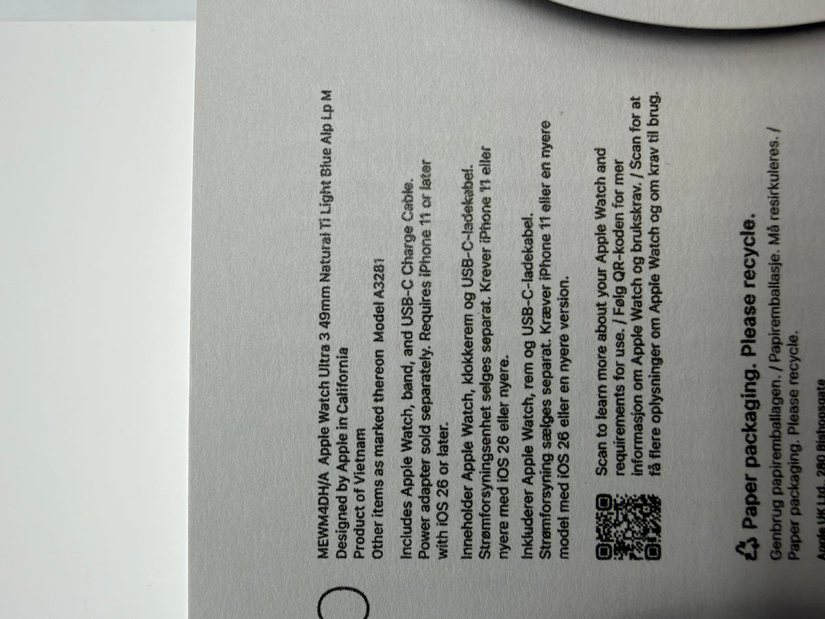 Apple Watch Ultra 3 49mm Titanium, Grade A