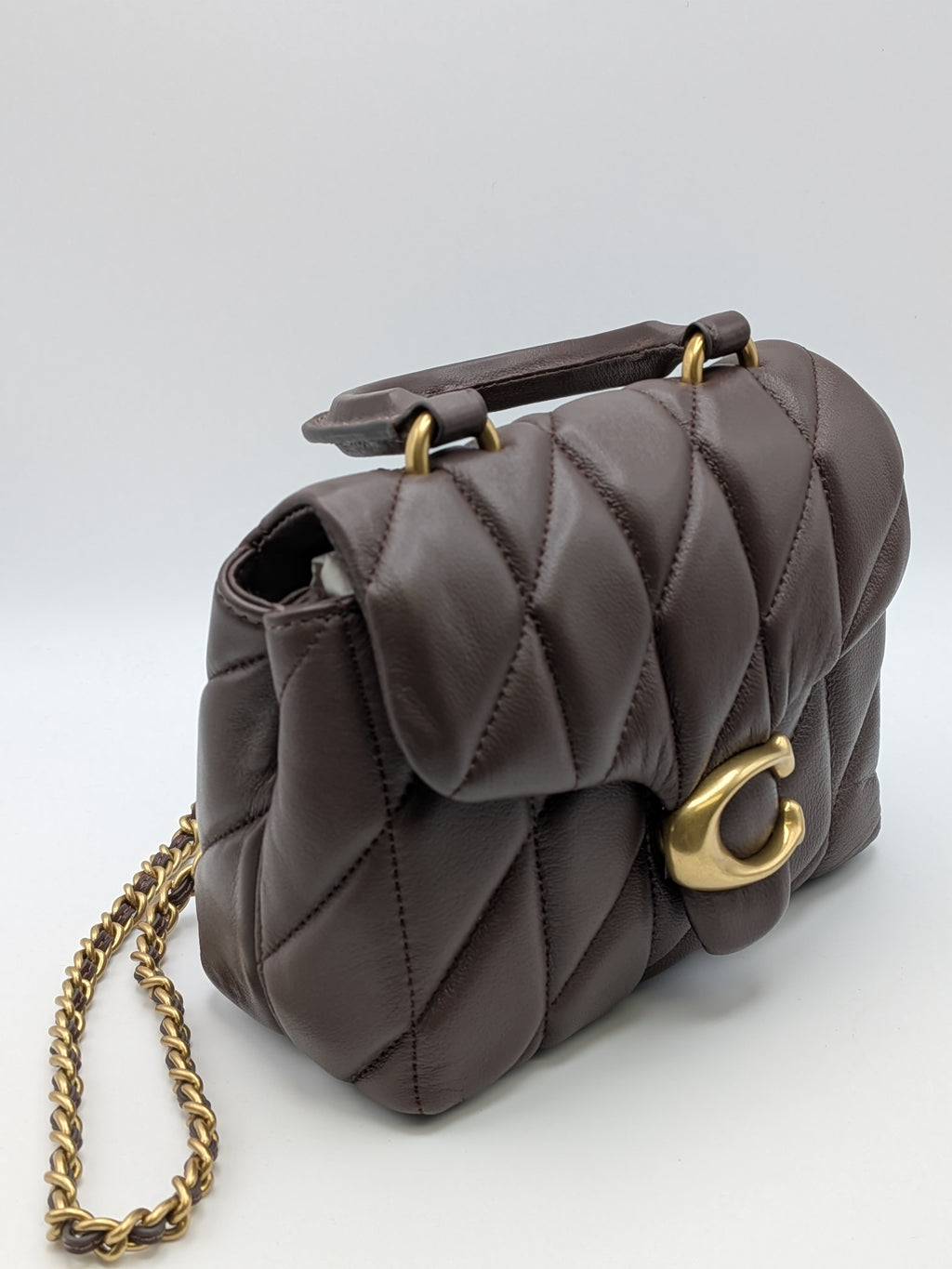 Coach Tabby Top Handle Quilted Leather Bag, Grade A