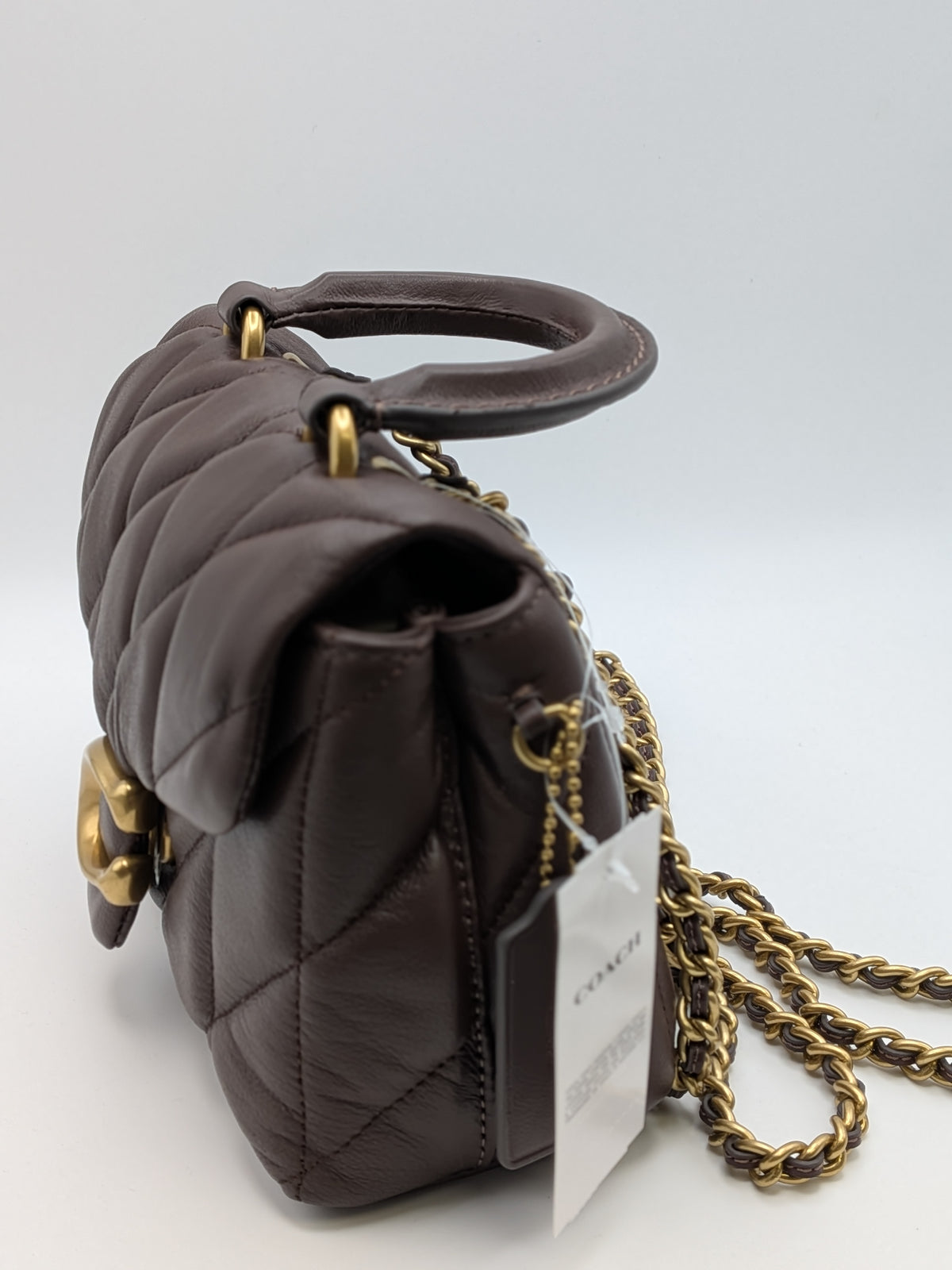 Coach Tabby Top Handle Quilted Leather Bag, Grade A