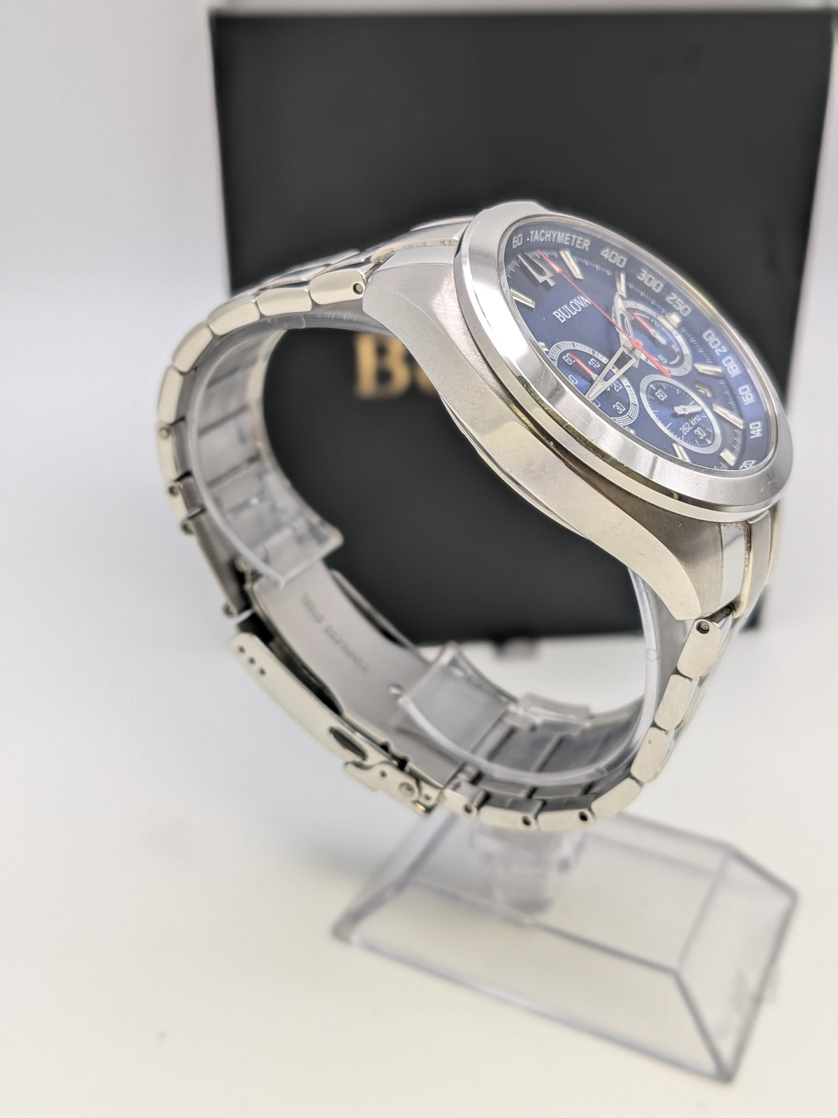 Bulova classic chronograh watch, Blue Grade B