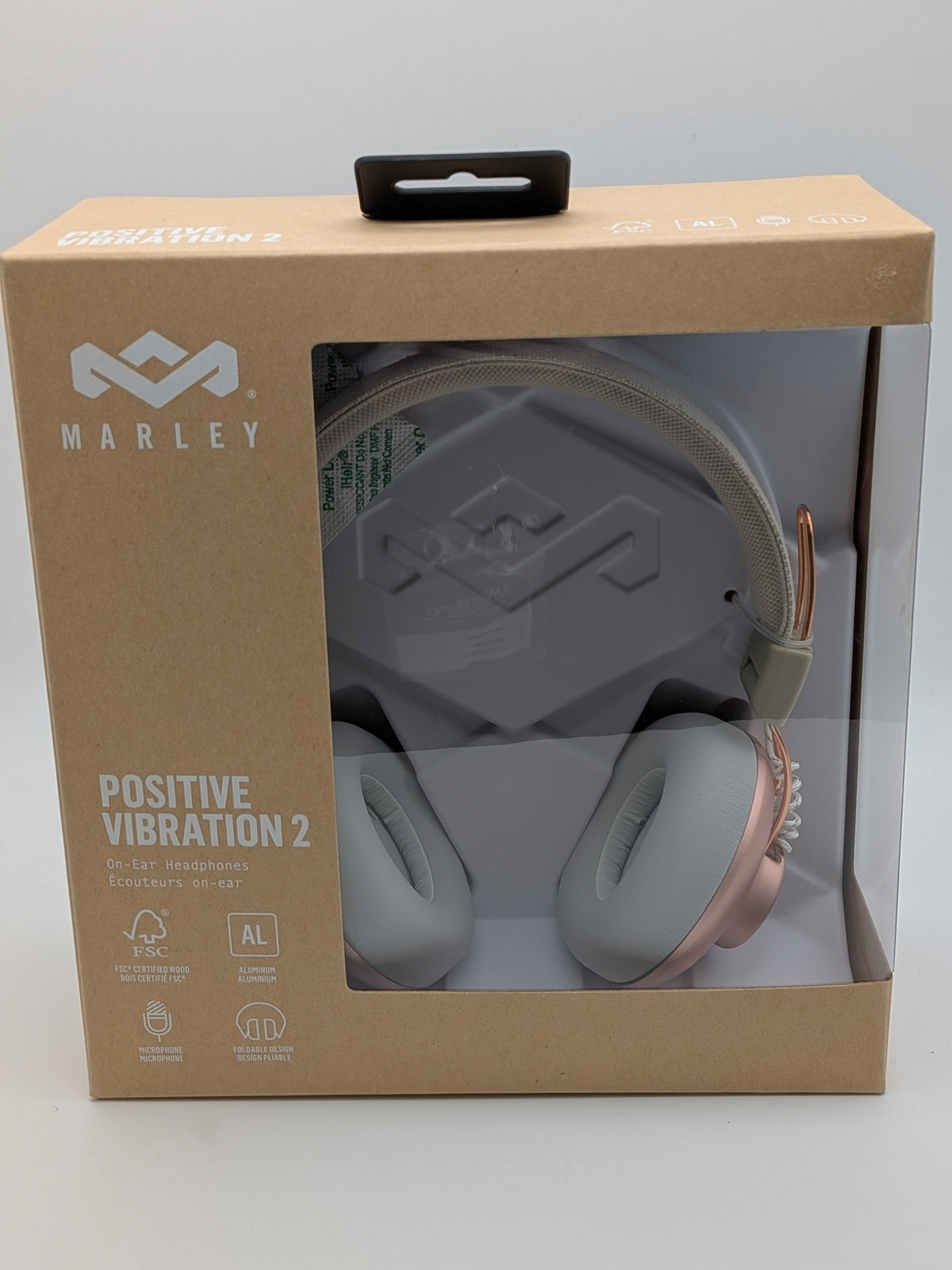 Marley Positive Vibration 2 On-Ear Headphones Rose Pink, Grade A