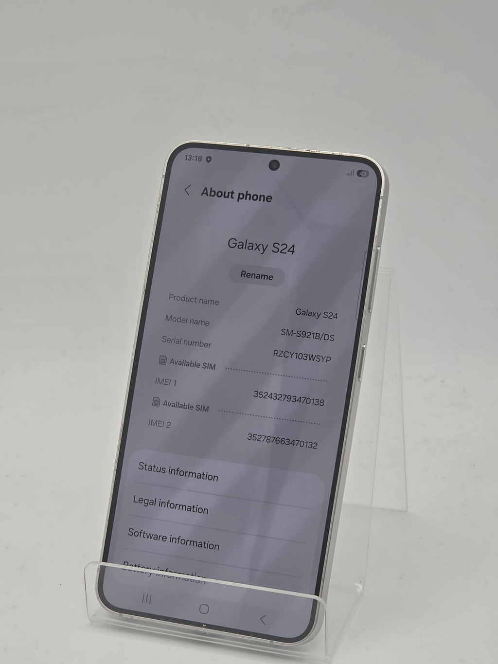 Samsung Galaxy S24 128GB White, Grade B