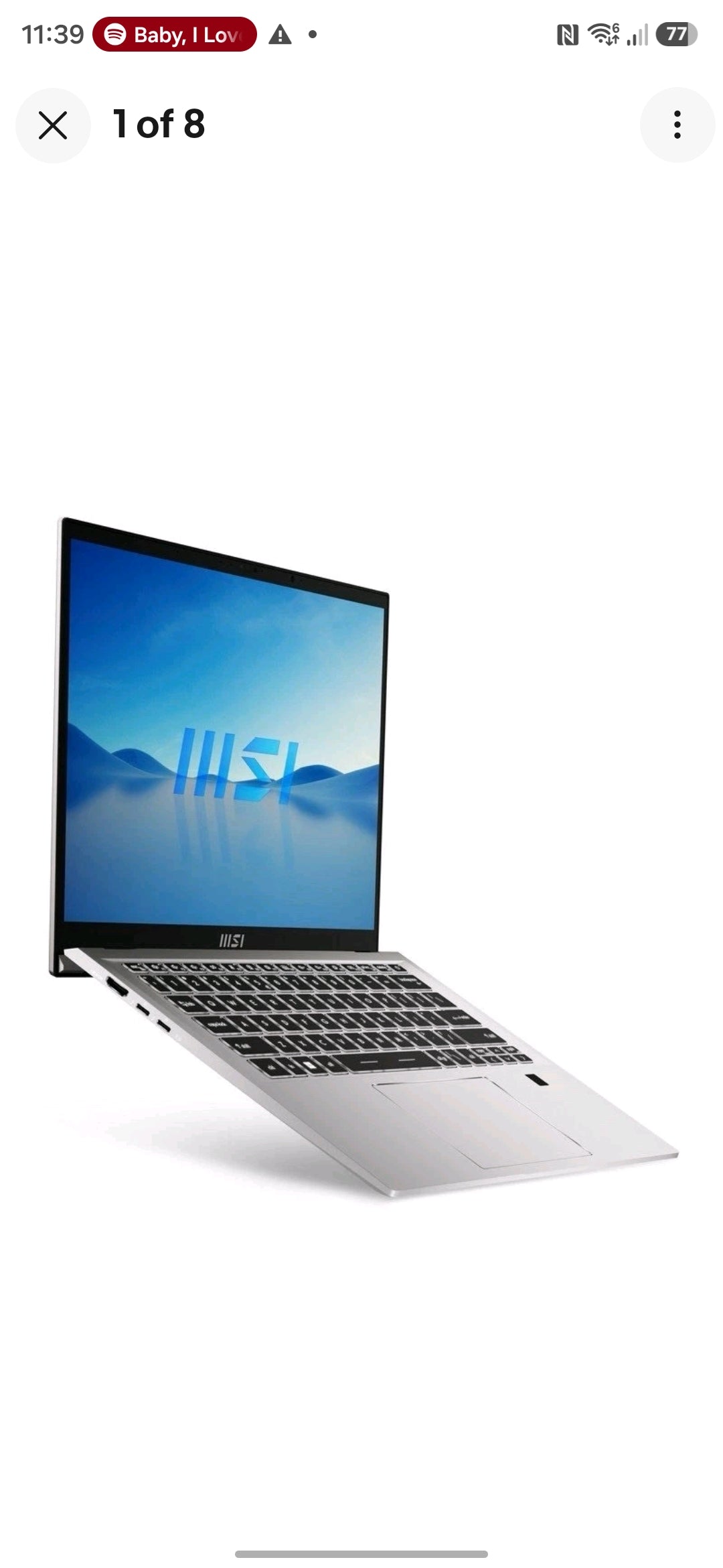 MSI Prestige 14Evo B13M 16GB 512GB SSD Silver, Grade B