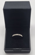 18ct White Gold, Diamond Band Ring, Size N, 2.11g