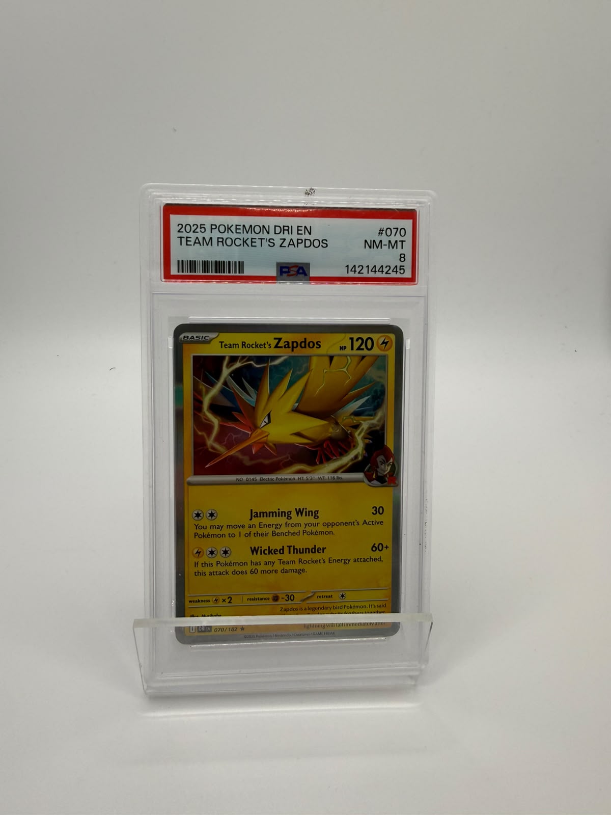 2025 Team Rocket Zapdos, Grade A