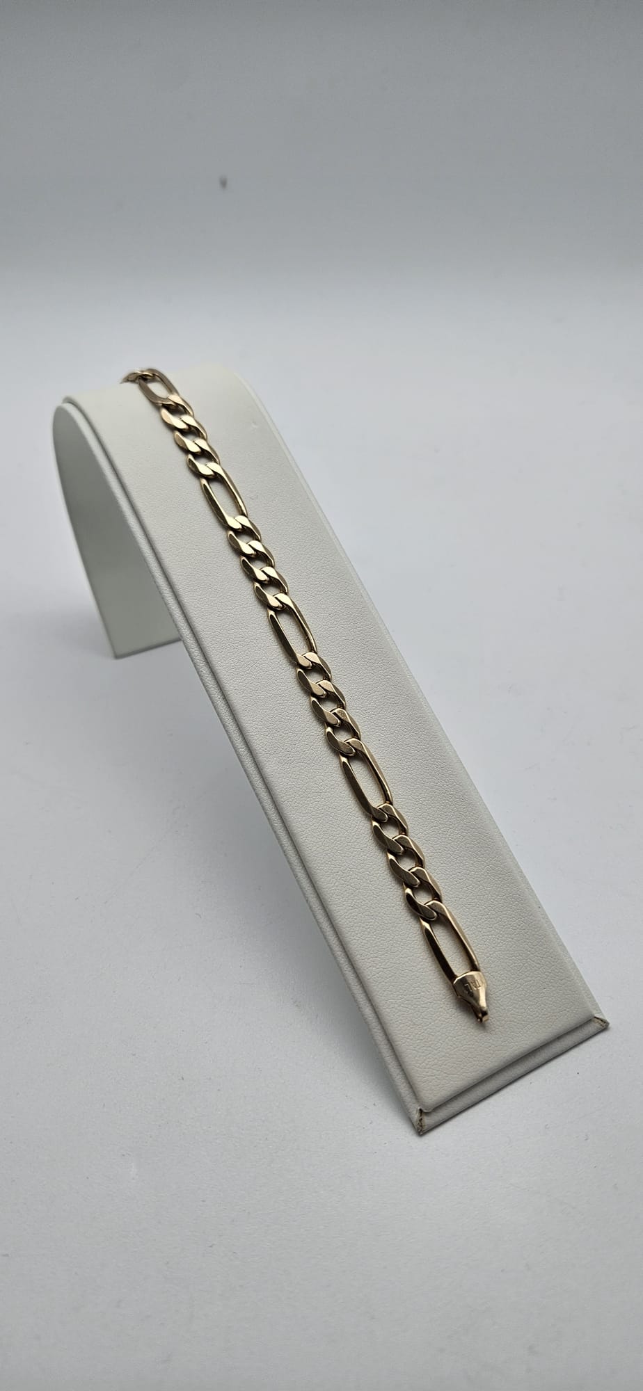 9ct Gold Figaro Bracelet, 11.3g