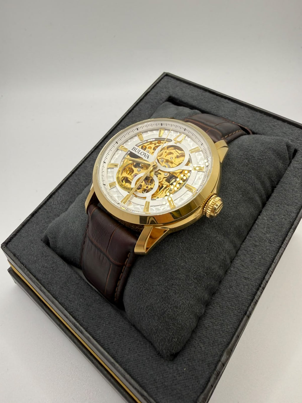 Bulova Men's Classic Sutton Automatic Skeleton Dial Watch (Model 97A138) Grade A