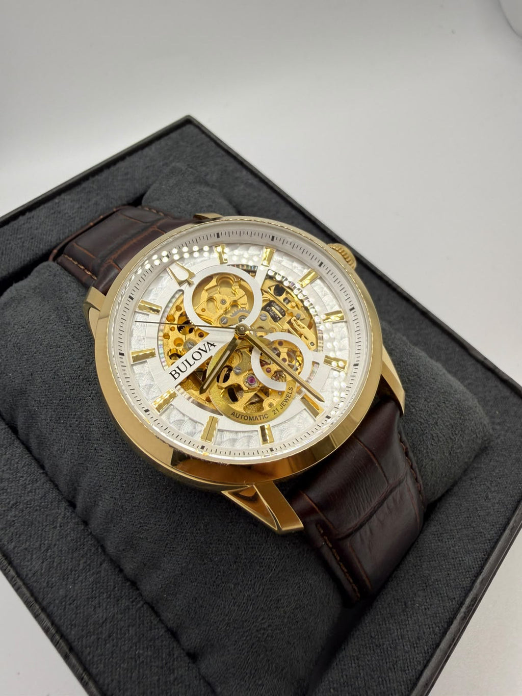 Bulova Men's Classic Sutton Automatic Skeleton Dial Watch (Model 97A138) Grade A