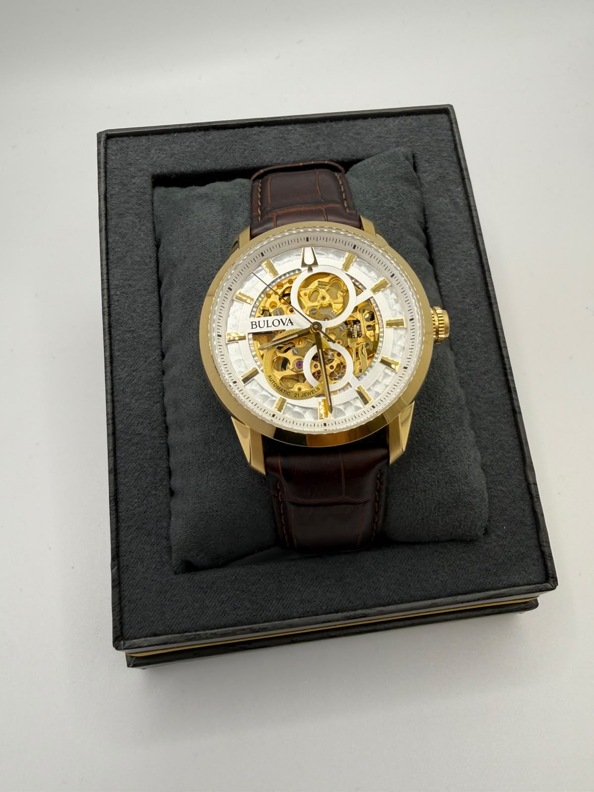Bulova Men's Classic Sutton Automatic Skeleton Dial Watch (Model 97A138) Grade A