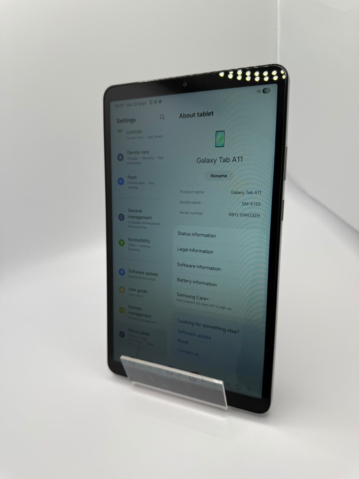 Samsung tab A11, 64GB Graphite, Grade A