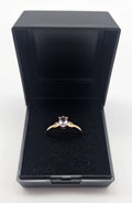 9ct Gold Purple Stone Ring, Size P, 0.95g