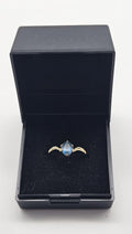 9ct Gold Blue Gem Ring, Size O, 1.32g