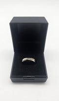 9ct White Gold Diamond Band Ring, Size L, 1.2g