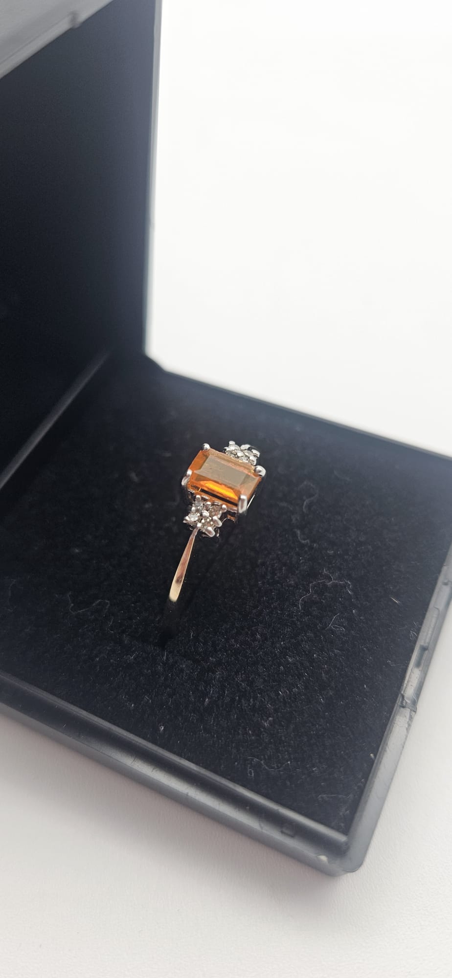 9ct Gold Orange Stone Ring, Size Q, 1.67