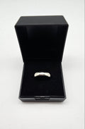 9ct White Gold Band Ring, Size K, 1.94g