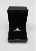 9ct White Gold Cubic Zirconia Ring, Size L, 1.98g