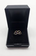 9ct Gold Ring With Small Ruby & Diamond, Size N½ , 1.33g