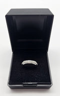 9ct White Gold Band Ring , Size J, 1.45g