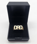 9ct Gold Dad Ring, Size T, 4.45g
