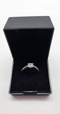 9ct White Gold Cubic Zirconia Ring, Size N , 1.61g