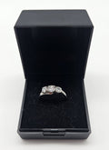 9ct White Gold Cubic Zirconia Ring, Size N½ , 2.5g
