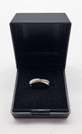 9ct White Gold Diamond band ring, Size L, 1.2g