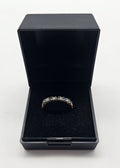 9ct Gold Sapphire & Diamond Band Ring, Size O, 1.36g
