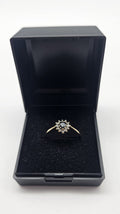 9ct Cubic Zirconia & Red Gem Ring, Size P, 1.66g