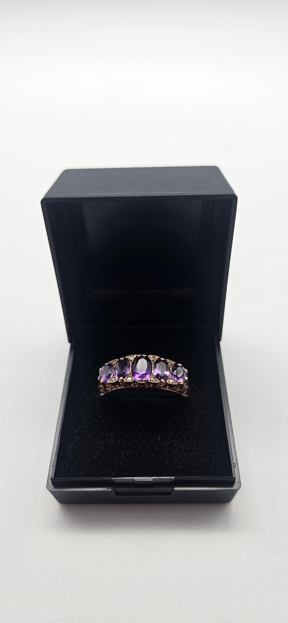 9ct Purple Gem Gold Ring, Size U, 4.9g