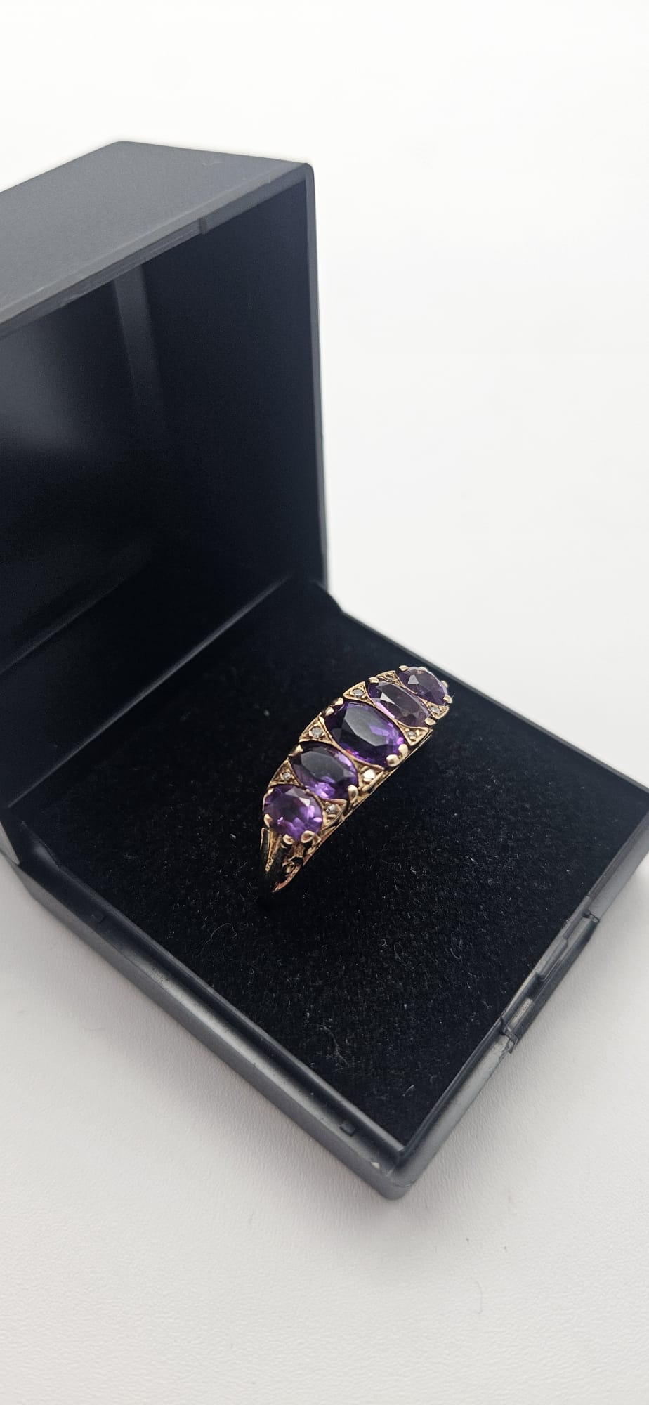 9ct Purple Gem Gold Ring, Size U, 4.9g