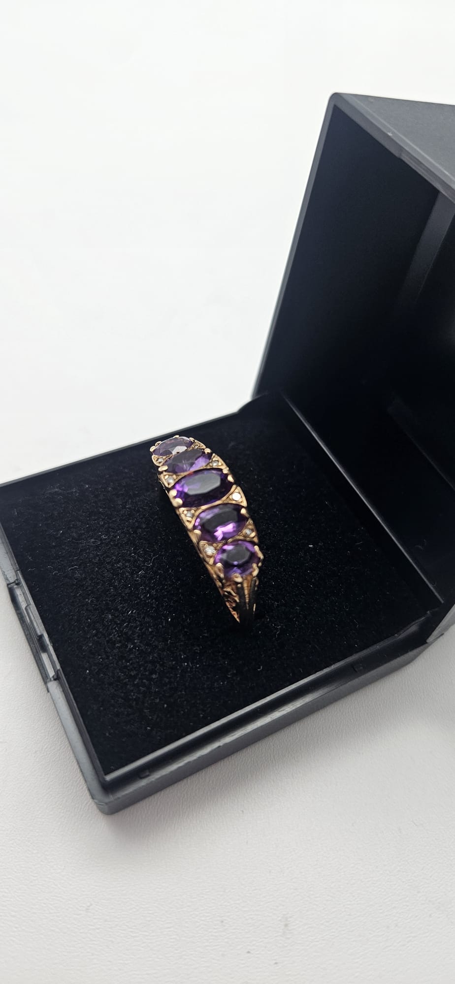 9ct Purple Gem Gold Ring, Size U, 4.9g