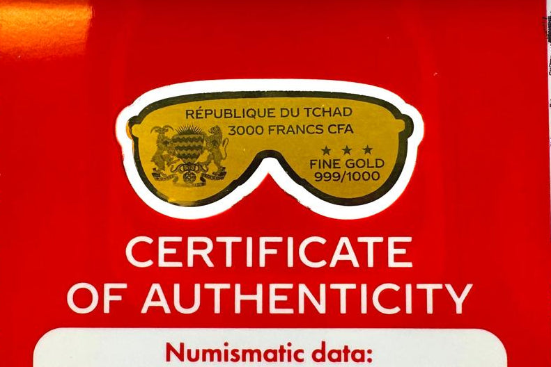 Coca Cola Gold Glasses, 1/1000 oz, .999 Fine Gold