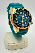Citizen Eco-Drive Diver's Watch - Teal and Gold