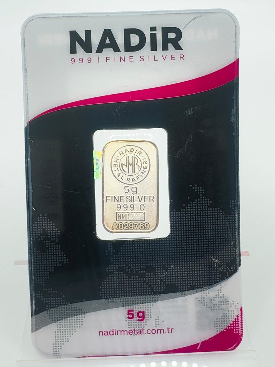 Nadir Metal Rafineri, Silver Bullion, 5g, 999 silver
