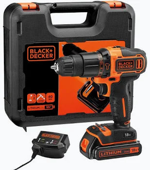 Black & Decker 18v Cordless Hammer Drill, Grade A