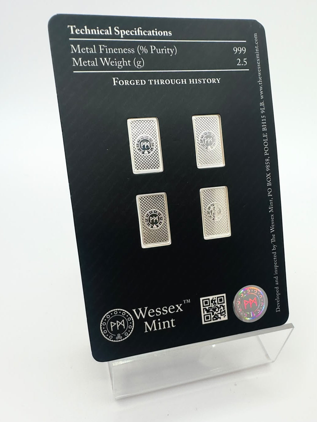 Wessex Mint 4 x 2.5g Silver George and the Dragon Bars