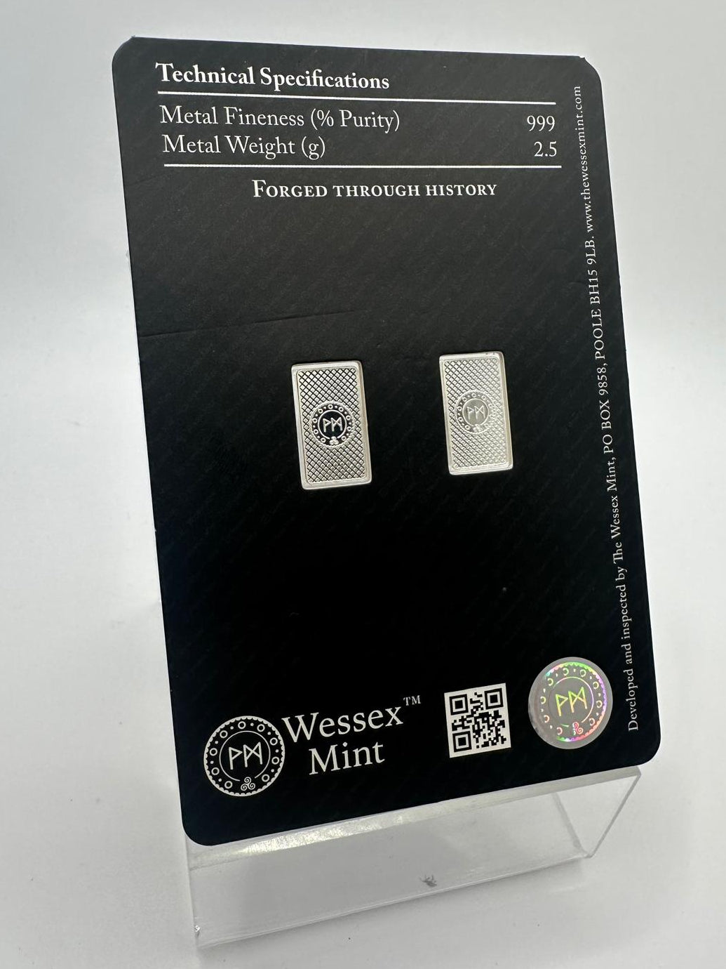 Wessex Mint 2x2.5g Silver Eagle Bars