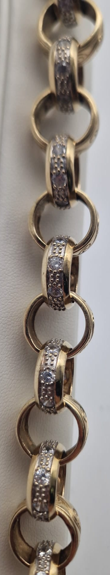 9ct Gold Belcher Bracelet 9" 36.92g