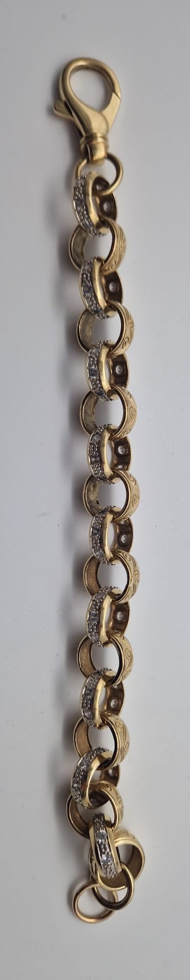 9ct Gold Belcher Bracelet 9" 36.92g
