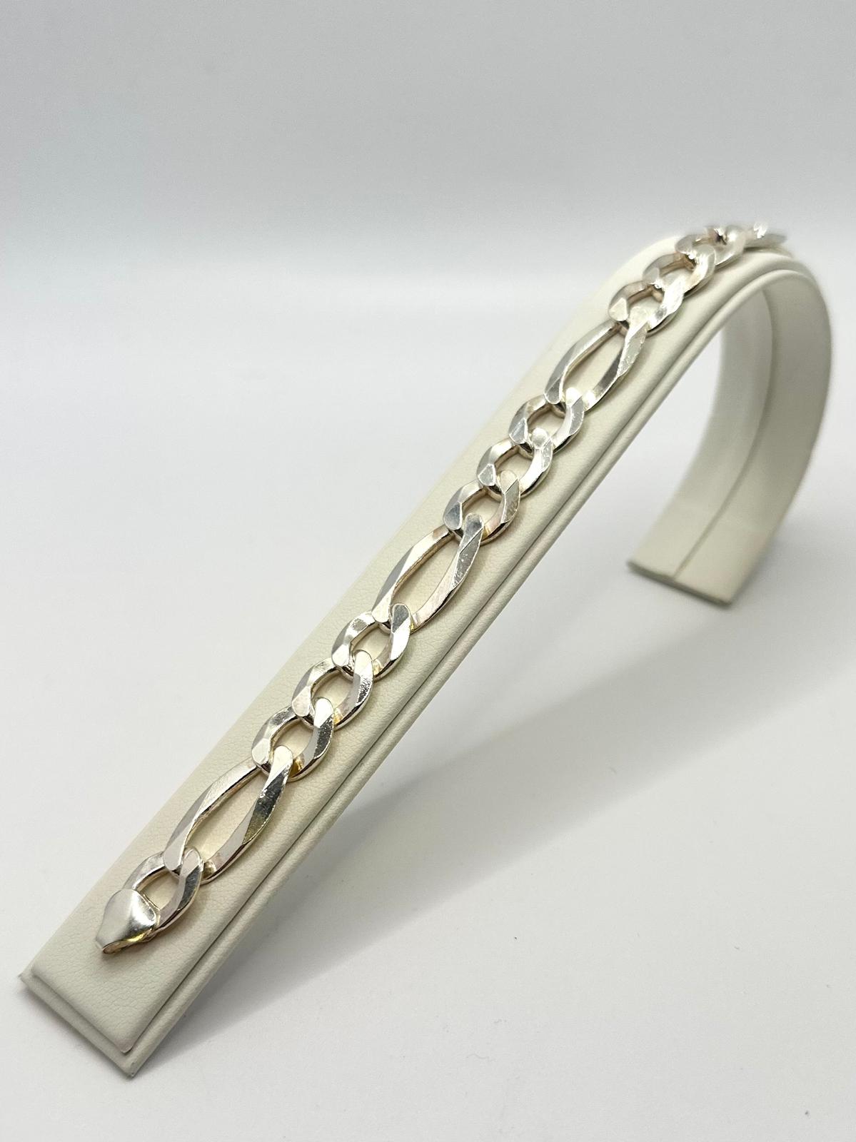 925, 23.93g, Silver Figaro Bracelet